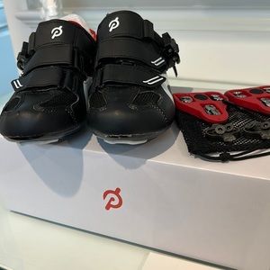Peloton womans cycling shoes size 38  two different pedal cleats .